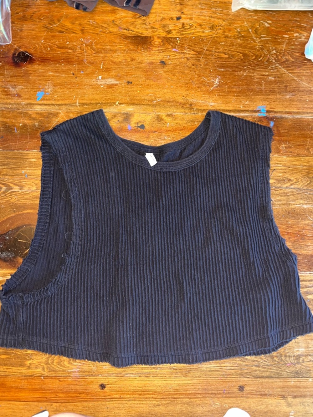 FP Movement by Free People Black Ribbed Cropped Tank
